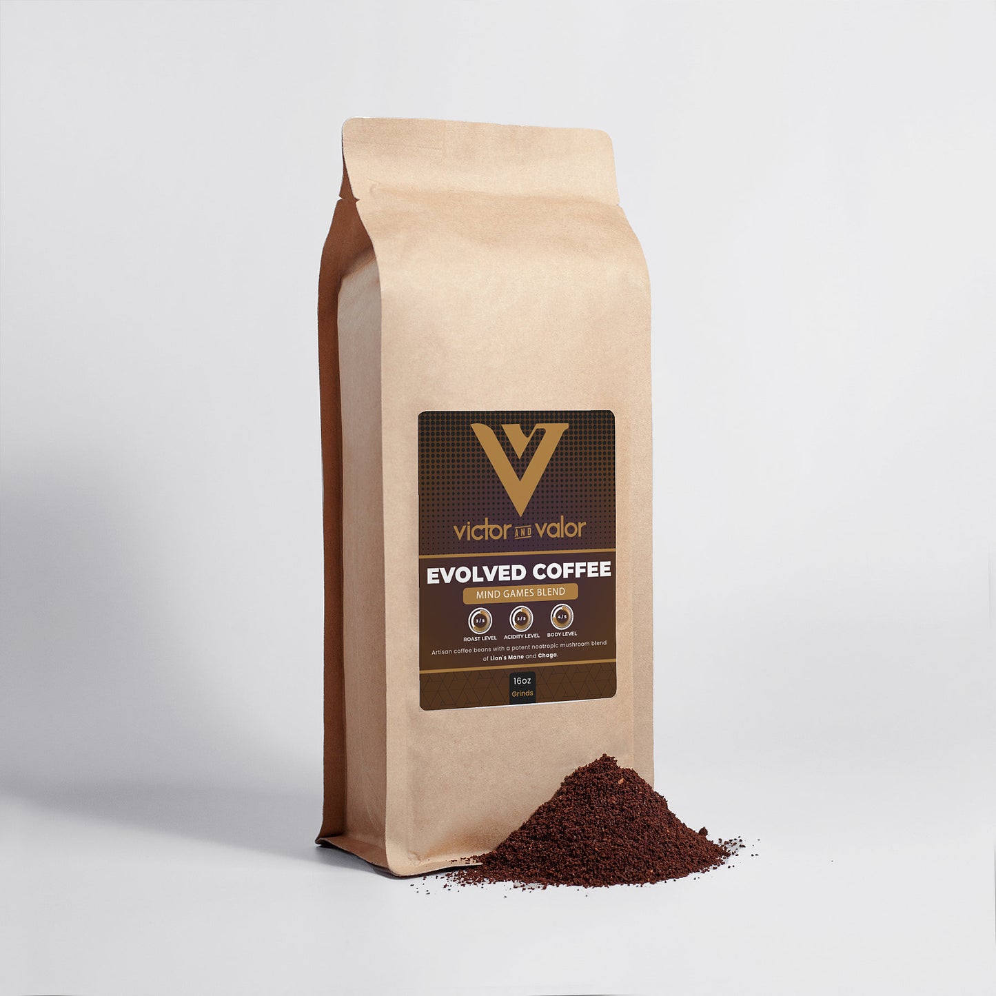 Evolved Coffee - Mind Games Mushroom Blend - 16oz
