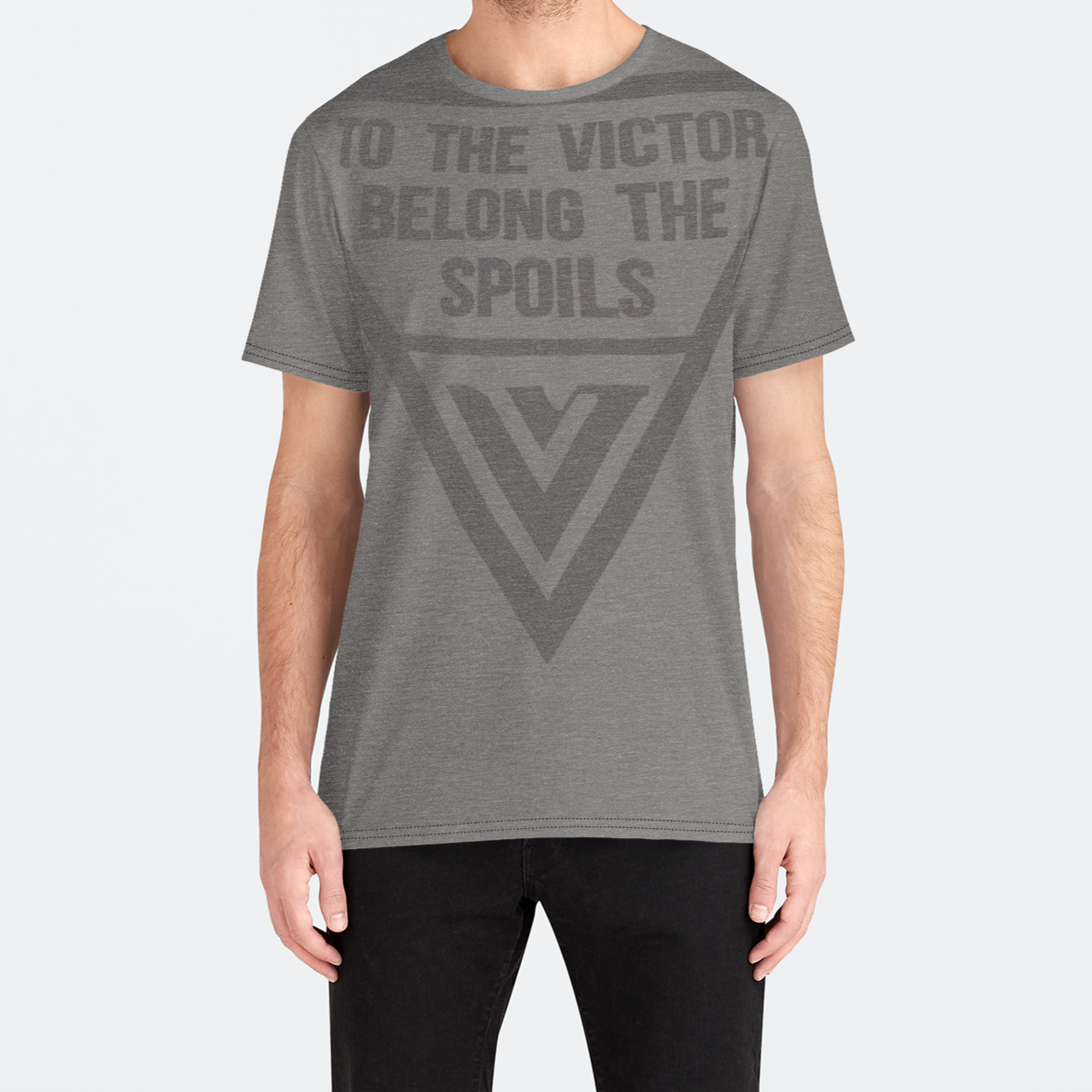 Spoils Grey Oversized Tee Mens Crew Tee