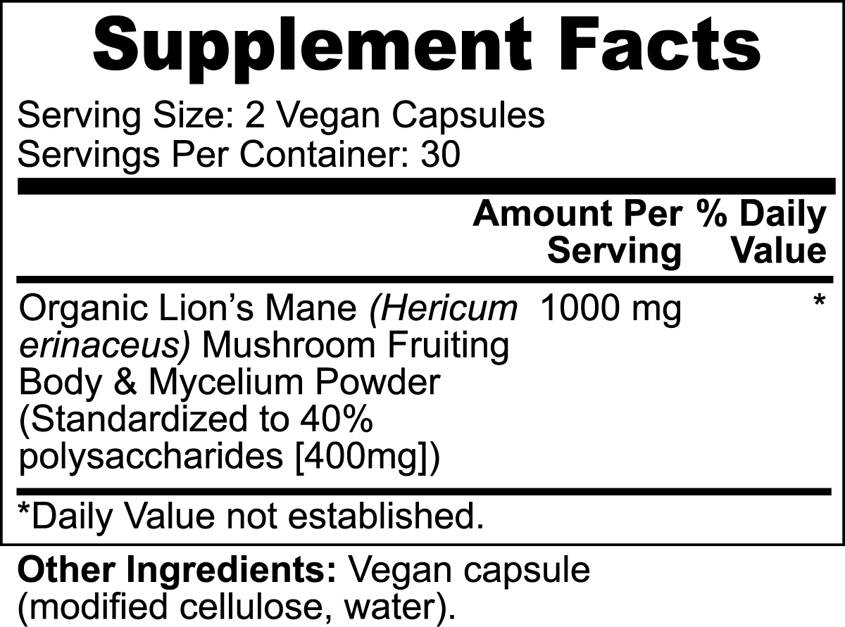 V-Factor Lion's Mane Mushroom