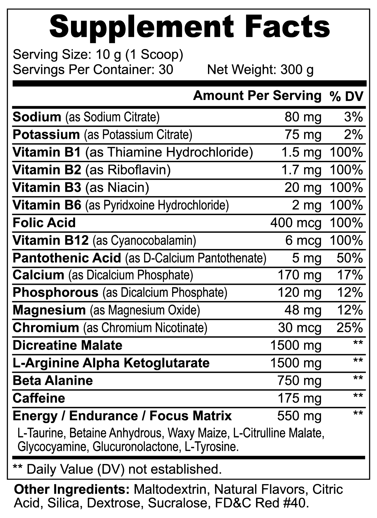 Full Throttle Pre-Workout Powder (Fruit Punch)