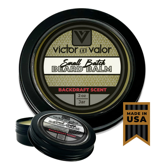 Small Batch Beard Balm (Backdraft Scent) - With Moisturizing Oils and Waxes