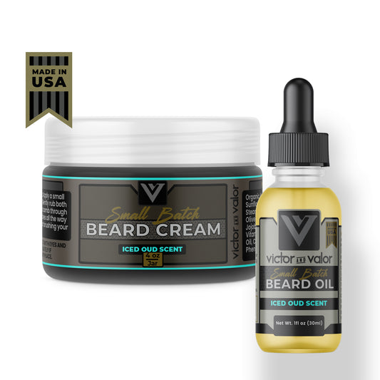 Beard Oil & Cream Gift Set (Iced Oud Scent)